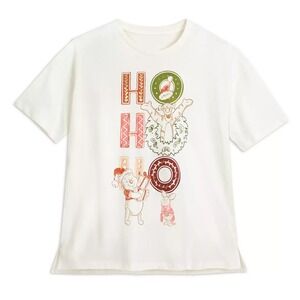 DIsney Parks WDW Women's‎ Pooh and Pals Ho, Ho, Ho Graphic Print Christmas Tee S